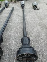Hadco Painted Black Cast Metal Light Post and LED Post Light Head