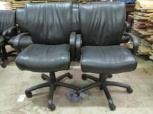 Pair of Black Higmark Smart Office Chairs