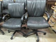 Pair of Black Higmark Smart Office Chairs