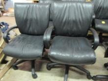 Pair of Black Higmark Smart Office Chairs