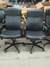 Pair of IKEA Black Executive Chairs