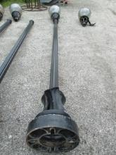 Hadco Painted Black Cast Metal Light Post and LED Post Light Head