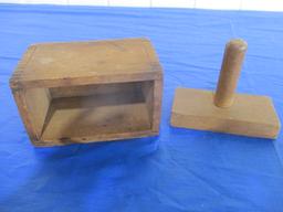 Antique Wood Butter Mold 18th or 19th Century