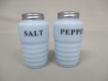1940's Delphite Blue Salt & Pepper Shakers