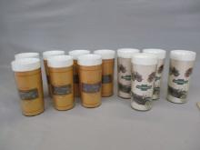 11 Vintage Thermo-Serv Insulated Tumblers