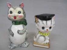 Squirrel 7" & Cat 5" Ceramic Banks