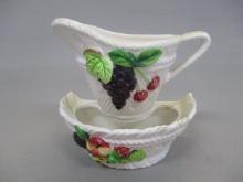 Lefton #1672 Ceramic Pitcher w/Basin Wall Pocket