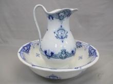 Wash Basin & Pitcher "Roven" Pattern Corona Ware