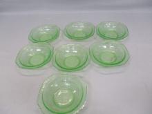 7 Federal Glass "Madrid" Pattern Dessert Bowls