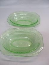 2 1930's Federal Glass  "Madrid" Pattern Serving Bowls