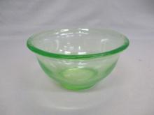 Green Depression Glass Mixing Bowl