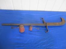 Antique Cast Iron Balance Scale w/Weights