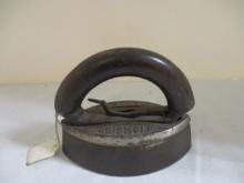 Griswold Vintage Cast Iron Sad Iron with Wood Handle.