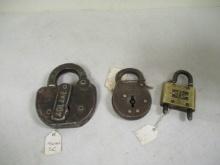 Vintage Adlake Railroad Lock, Sargent Lock and FS Lock.