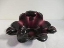 Amethyst Art Glass Ash Tray.