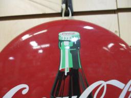 Round Hanging Coca-Cola Sign.