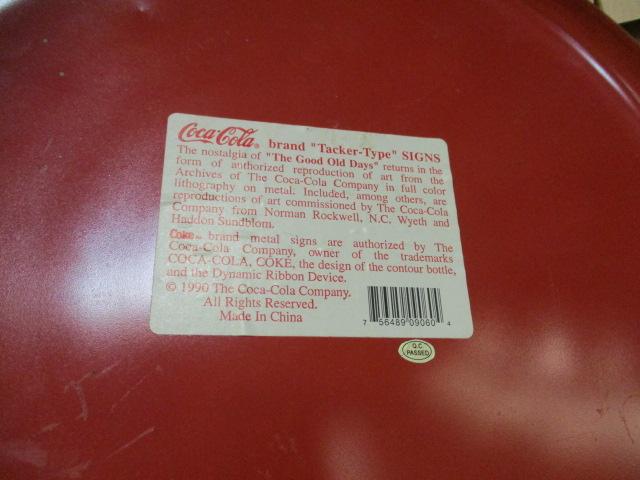 Round Hanging Coca-Cola Sign.
