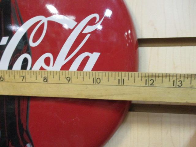 Round Hanging Coca-Cola Sign.