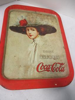 75th Anniversary Coca-Cola Tray and Drink Delicious Coca-Cola Tray.