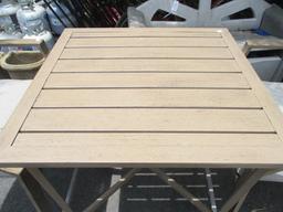 3 Piece Patio Bar Set - High Top Table and 2 Chairs