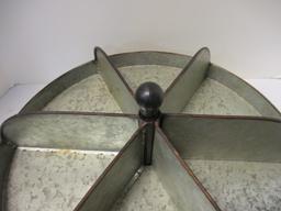 Galvanized Metal Lazy Susan.