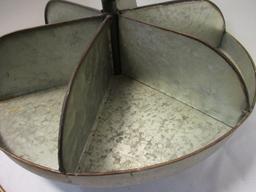 Galvanized Metal Lazy Susan.
