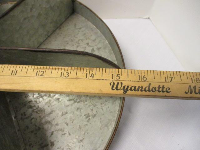 Galvanized Metal Lazy Susan.