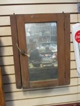Vintage Wood Medicine/Storage Cabinet with Three Shelves.