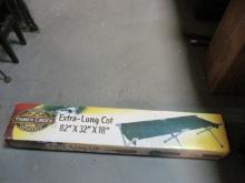 NIB Timber Creek Extra Long Outdoor Cot.