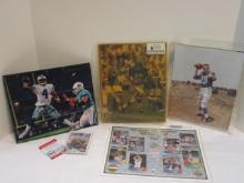 Jim Kelly  and Dak Prescott Signed Football Card and Picture, Jim Feller Pic Signed.