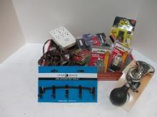Five New Locks, Goo Gone, Bicycle Horn, Hanging Bracket, Extension Cords, Etc.