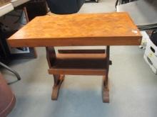 Heavy Side Table with Shelf.