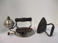 Cast Iron Sad Iron and Fuel Canister Sad Iron.