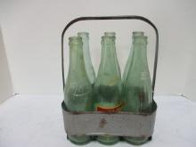 Vintage Royal Crown Cola Metal Carrying Tray with Six Bottles.