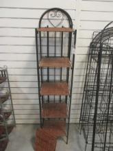 Wicker & Metal Folding Shelves (PR)