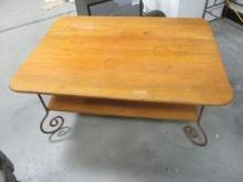Metal & Wood Occasional Coffee Table