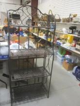Metal 4 Shelf Folding Etagere