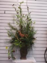 Deer Themed Beautiful Faux Floral Arrangement
