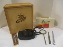 Bausch & Lomb 1000 YD Binoculars, Springfield Themometer,