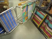 3 Beach Chairs & Stool Chair