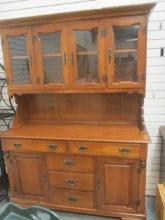 Young Republic Solid Maple Dining Room Cabinet w/Hutch