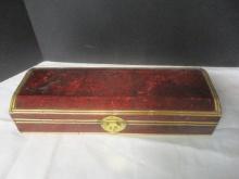 Red Lacquered Box w/Brass Hardware