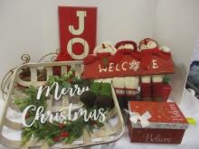 Christmas Wall Art & 2 Christmas Sleighs