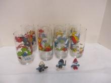 Wallace Berrie & Co. Collectible Smurf Glasses (1982)