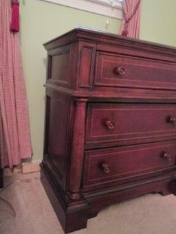Small Banded Mahogany Design 3 Drawer Chest