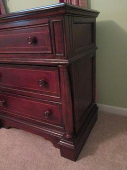 Small Banded Mahogany Design 3 Drawer Chest