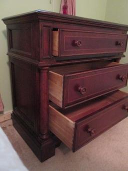 Small Banded Mahogany Design 3 Drawer Chest