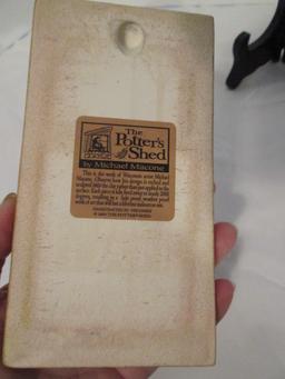The Potter's Shed by Michael Macone "Enter in Peace" Pottery Tile Plaque