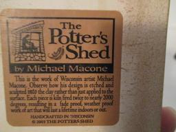 The Potter's Shed by Michael Macone "Enter in Peace" Pottery Tile Plaque
