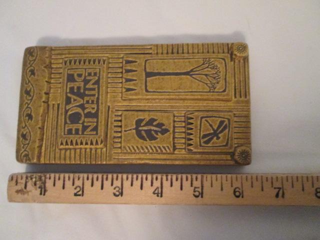 The Potter's Shed by Michael Macone "Enter in Peace" Pottery Tile Plaque